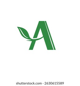 Letter A Wellness and Nature Logo - Natural,Health and Wellness,eco care logo