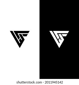 letter WF logo design concept