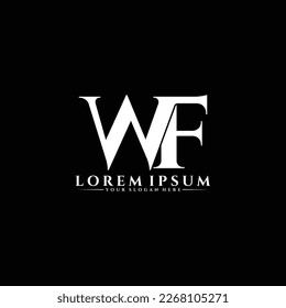 Letter WF luxury logo design vector