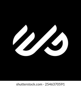 Letra EG ou WG logotipo do monograma criativo