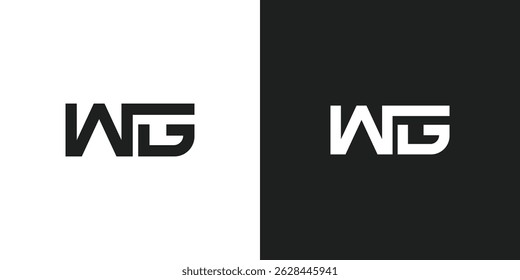 Letter WG Logo Design Vector