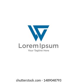 letter WG logo vector icon template