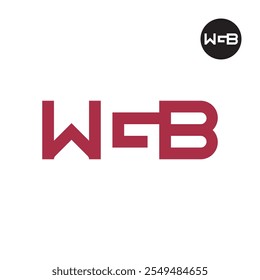 Letter WGB Logo Negative Space