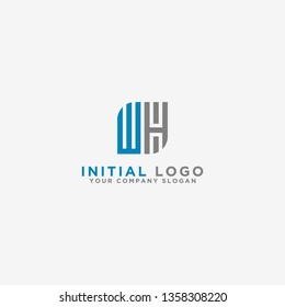 Letter WH Initial icon / Monogram.- Vector inspirational logo design - Vector