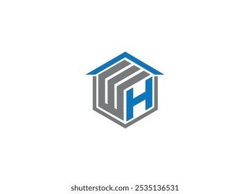 Letter WH logo design Initial vector Custom brand logo template