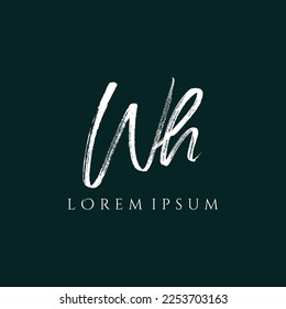 Letter WH luxury logo design vector