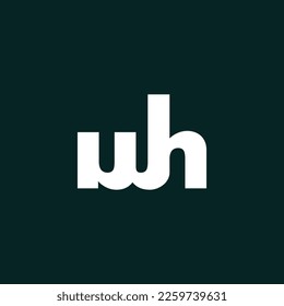 Letter WH simple logo design vector