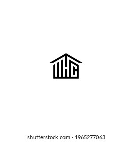 Letter WHC monogram logo design vector