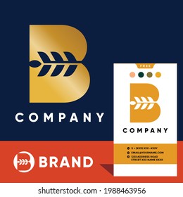 Letter A Wheat Logo Design Vector Icon Graphic Illustration
