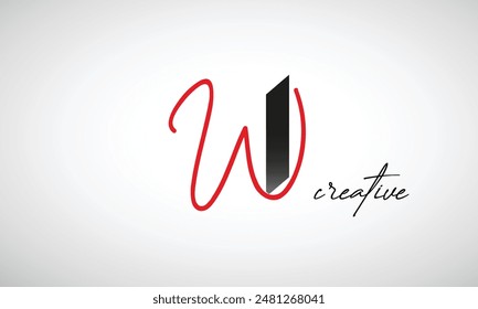 Letter WI Creative Clean Logo Design