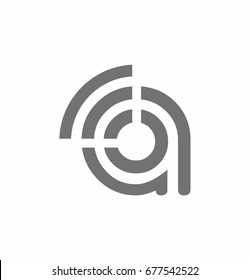 Letter A with WiFi logo vector