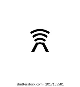 Letter A Wi-fi Logo Vector Icon Initial Logo