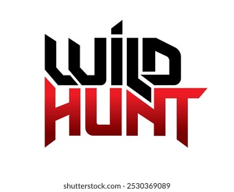 letter wild hunt design vector