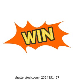 letter win, comic design logo template illustration