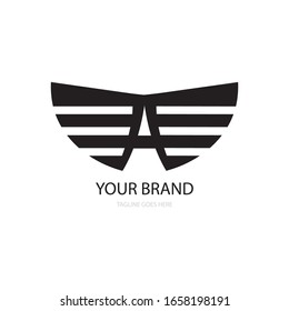 letter a wing illustration logo vector