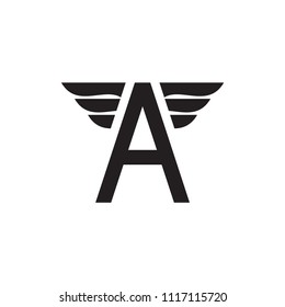 A letter with wing logo