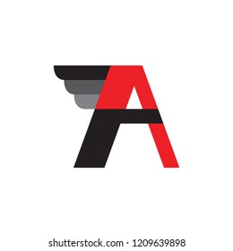letter A with wing logo