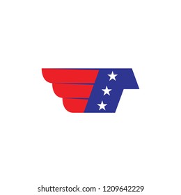 Letter A with wing logo