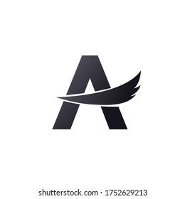 letter A wing logo design