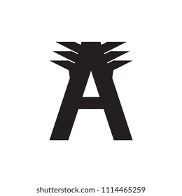 Letter A with wing logo font