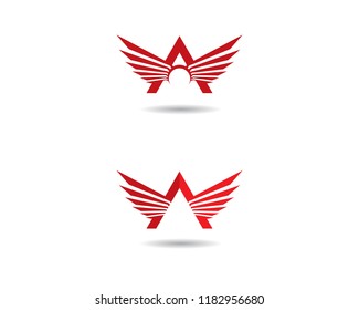 A letter wing logo icon