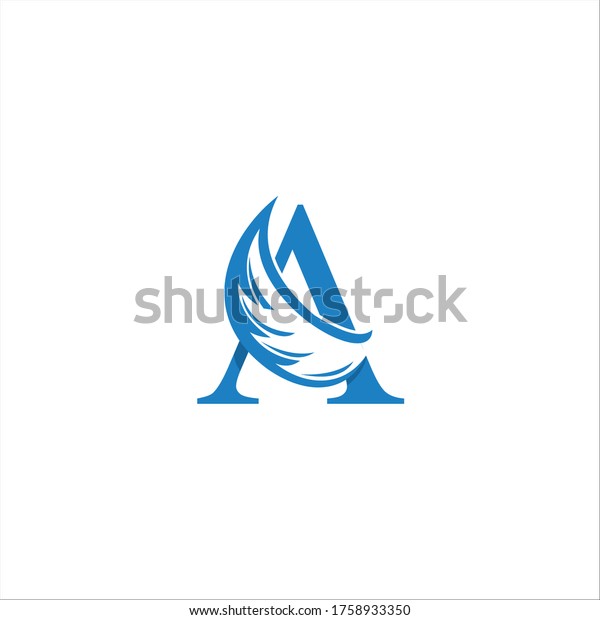 letter A with wing logo icon\
vector