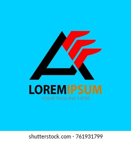 Letter A wings logo design template. Corporate branding identity