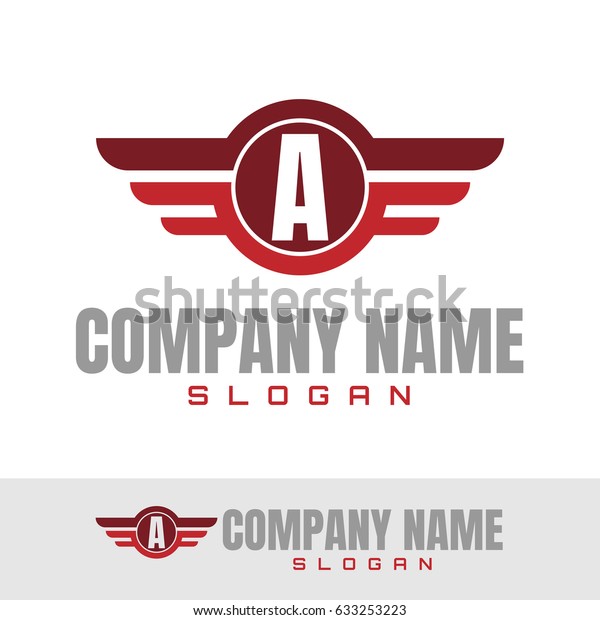 Letter A Wings Logo Design\
template