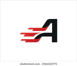 Letter A Wings Logo Vector
