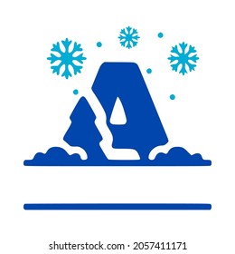 Letter a and winter composition monogram, vector logo, emblems or initial design.
