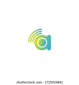 Ilustración del logotipo de Internet inalámbrico Carta A