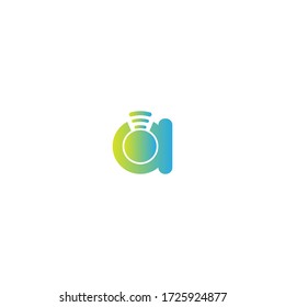 Letter A Wireless Internet logo illustration