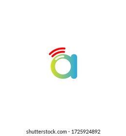 Letter A Wireless Internet logo illustration