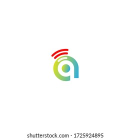 Ilustración del logotipo de Internet inalámbrico Carta A