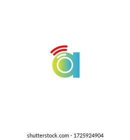 Letter A Wireless Internet logo illustration