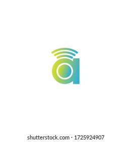 Ilustración del logotipo de Internet inalámbrico Carta A