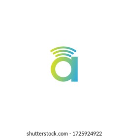 Letter A Wireless Internet logo illustration
