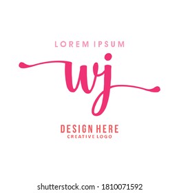 la carta del logo de WJ es elegante, simple, autoritario y fácil de entender