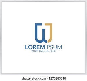Letter WJ logo template