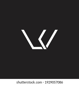 letra wk abstract geométrico simple diseño plano vector