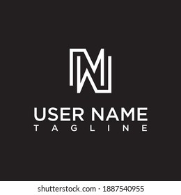 letter WM logo design  vector , mv logo 