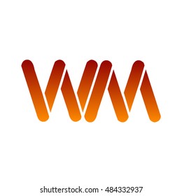 letter WM logo orange
