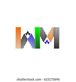 letter WM logo vector