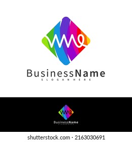 Letter WME logo design vector template, Initial WME logo concepts illustration.