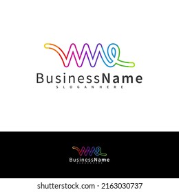 Letter WME logo design vector template, Initial WME logo concepts illustration.