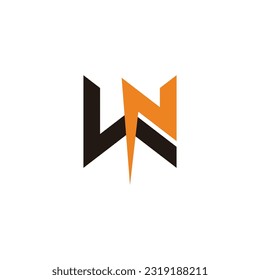 vector de logotipo de la forma del thunder de la letra 