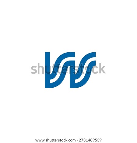 Letter WN Wave Logo Design 