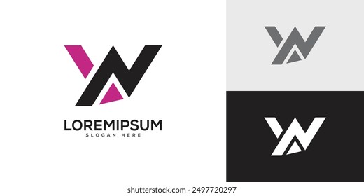 Letter WNA Logo Vector Minimal Design Template.
