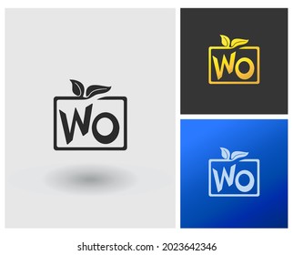 Letter WO logo modern luxury monogram