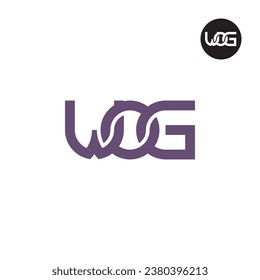 Diseño de logotipo de monograma WOG Carta